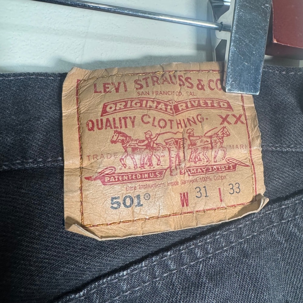 Vintage 1990's Levi's Jeans Womens 31x27 Black 501 Straight Leg Punk Grunge